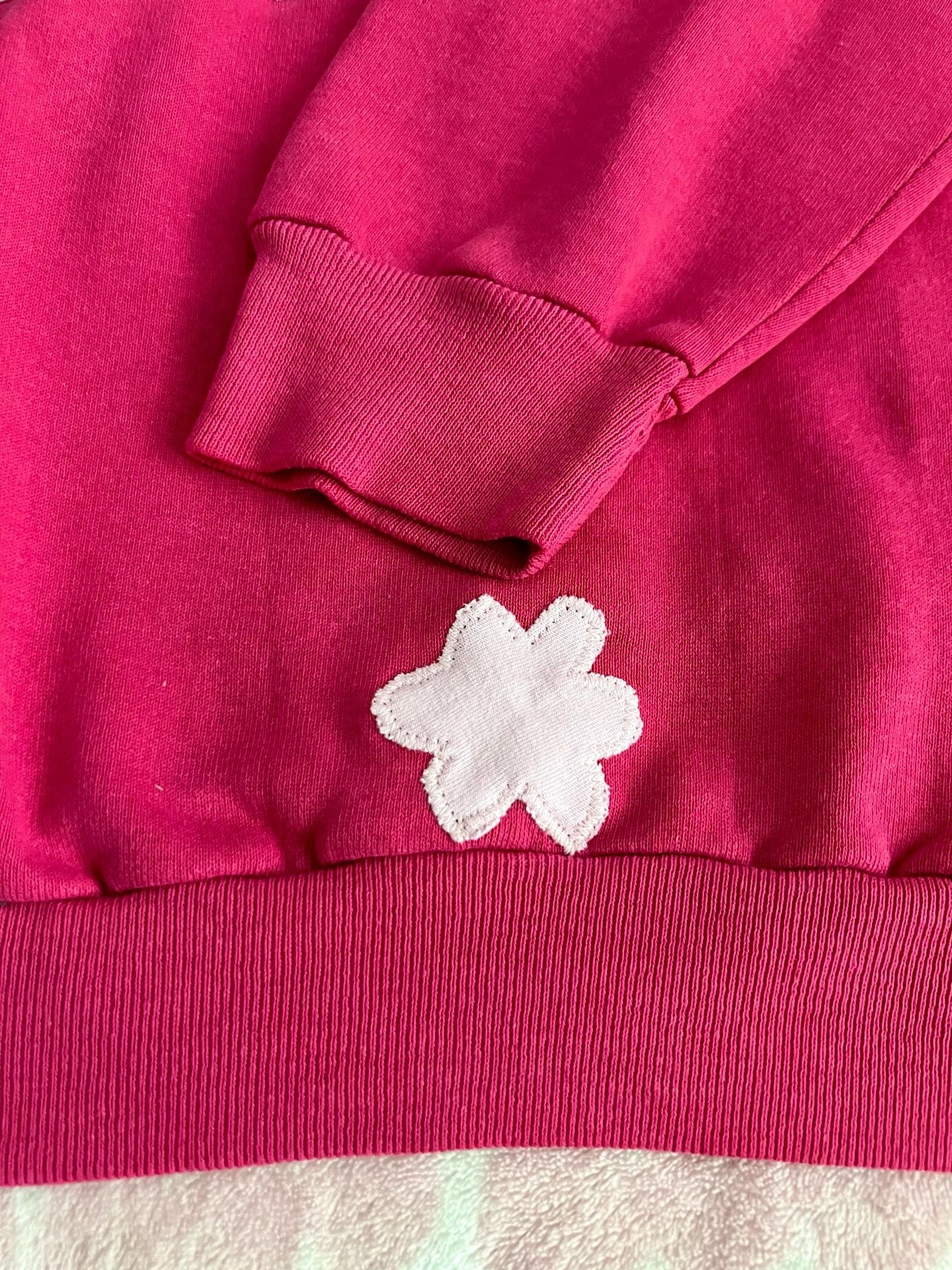 Handmade Sunbelt Sportswear Hot Pink Floral Graphic Sweatshirt XL 3
