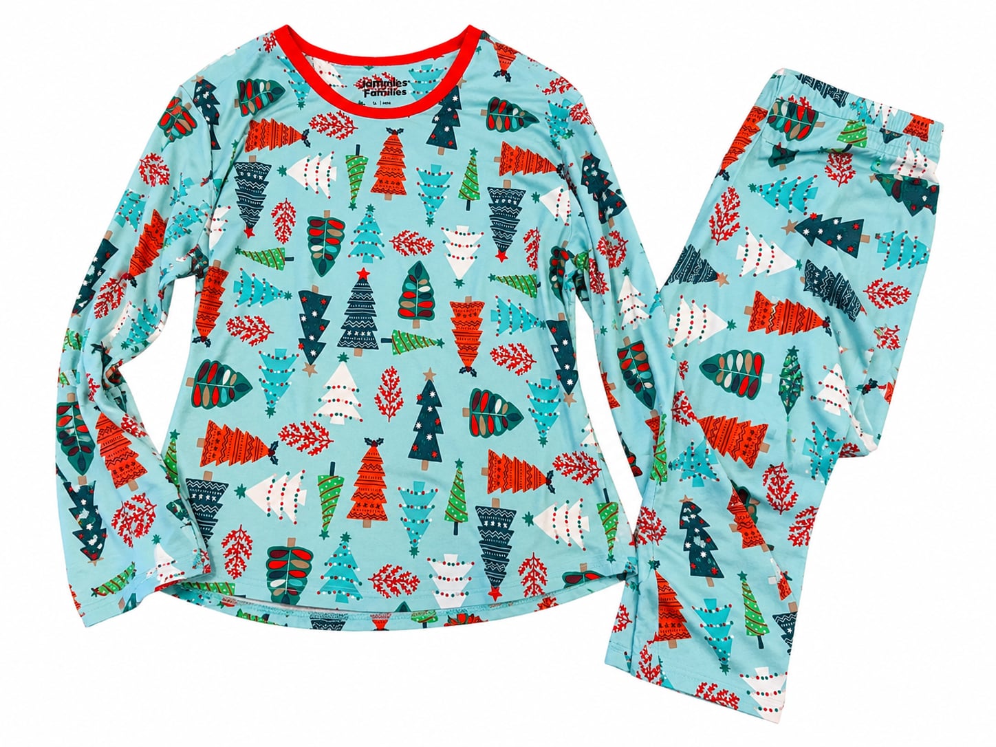 Jammies For Your Families Men's Christmas Tree Print Pajama Set 1