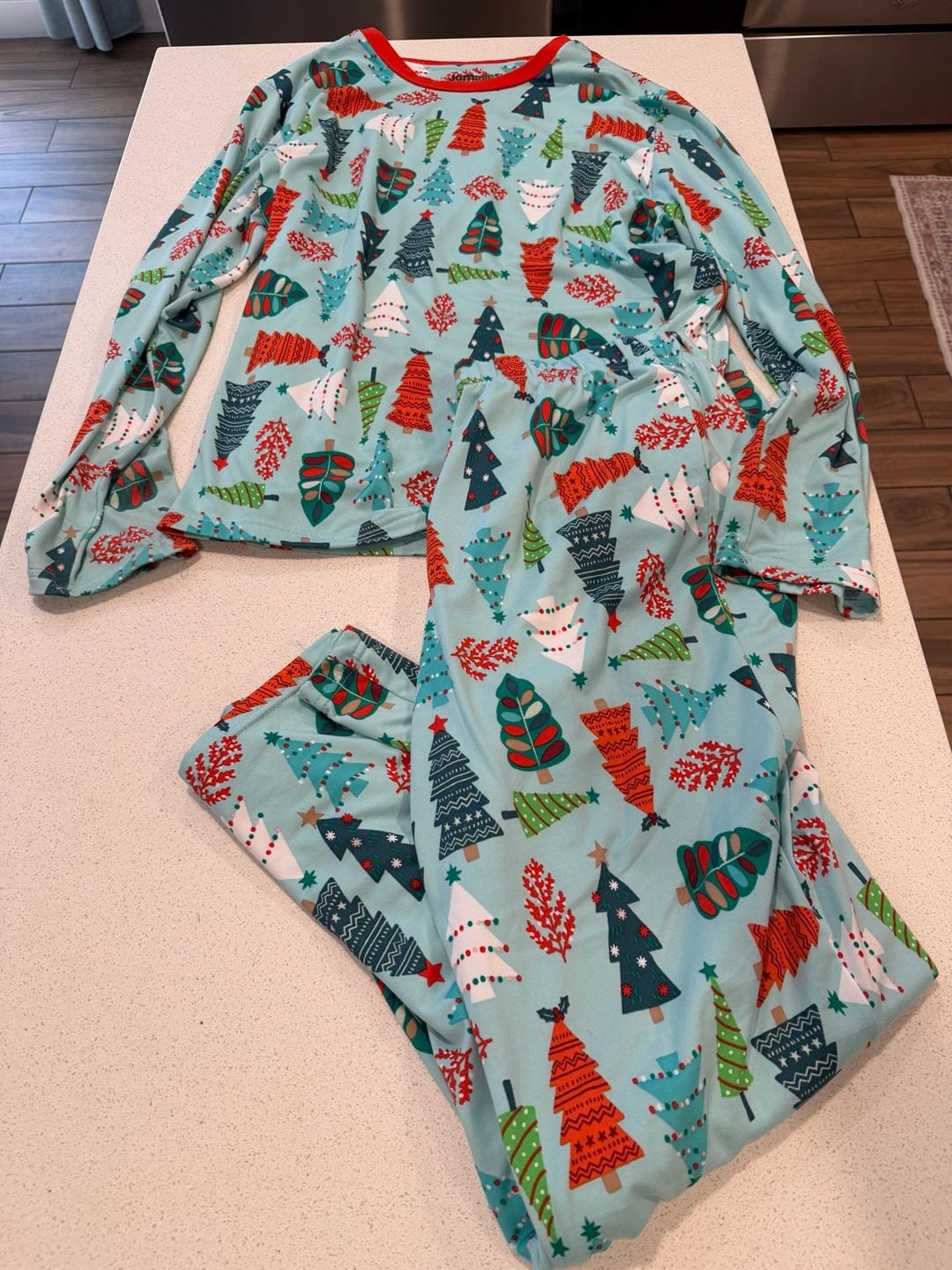 Jammies For Your Families Men's Christmas Tree Print Pajama Set 2
