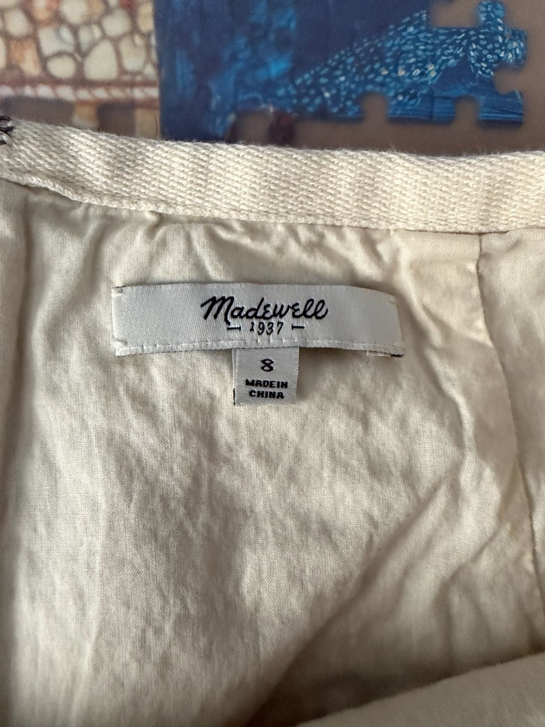 Madewell Bowery Inkcheck Black & Cream Plaid Mini Skirt 5