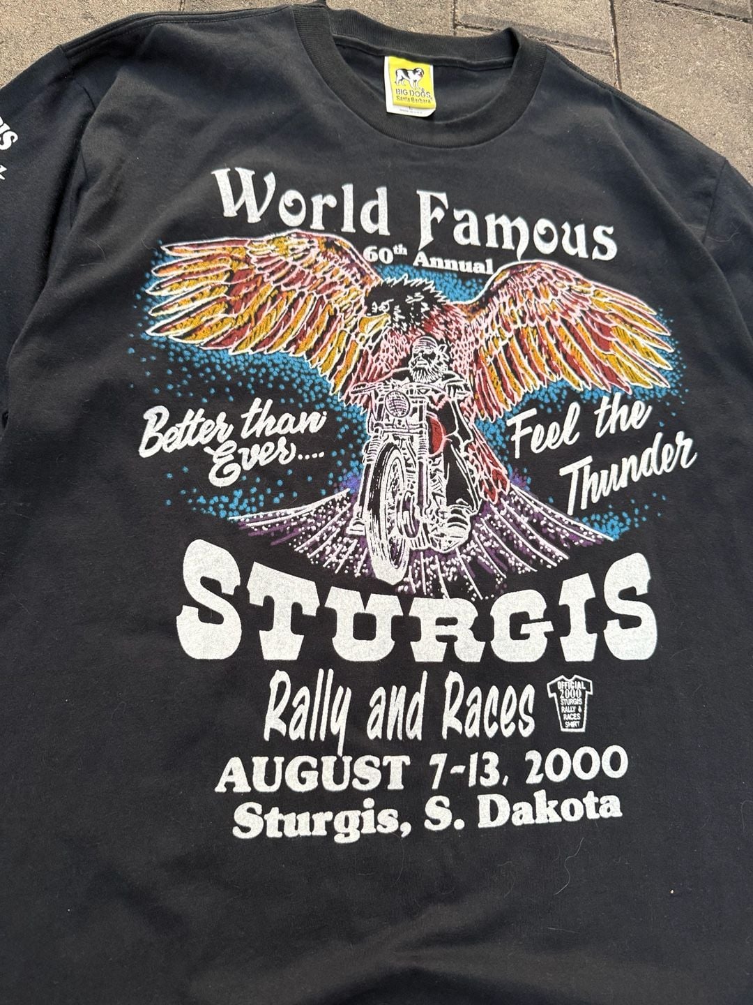 Vintage Big Dogs 60th Annual Sturgis Rally and Races 2000 T-Shirt 2