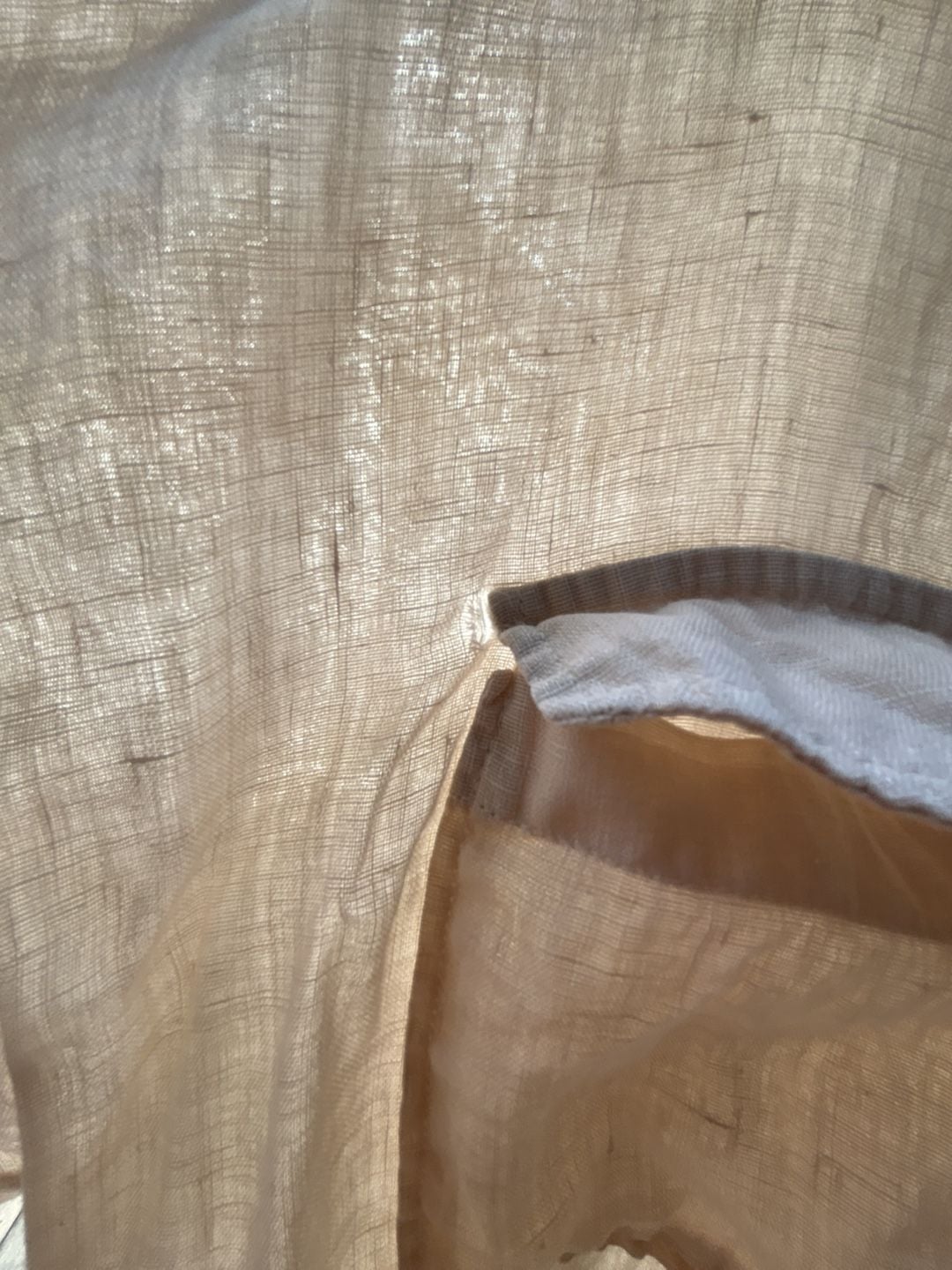 Zara 100% Linen Button-Up Oversized Shirt in Beige 7
