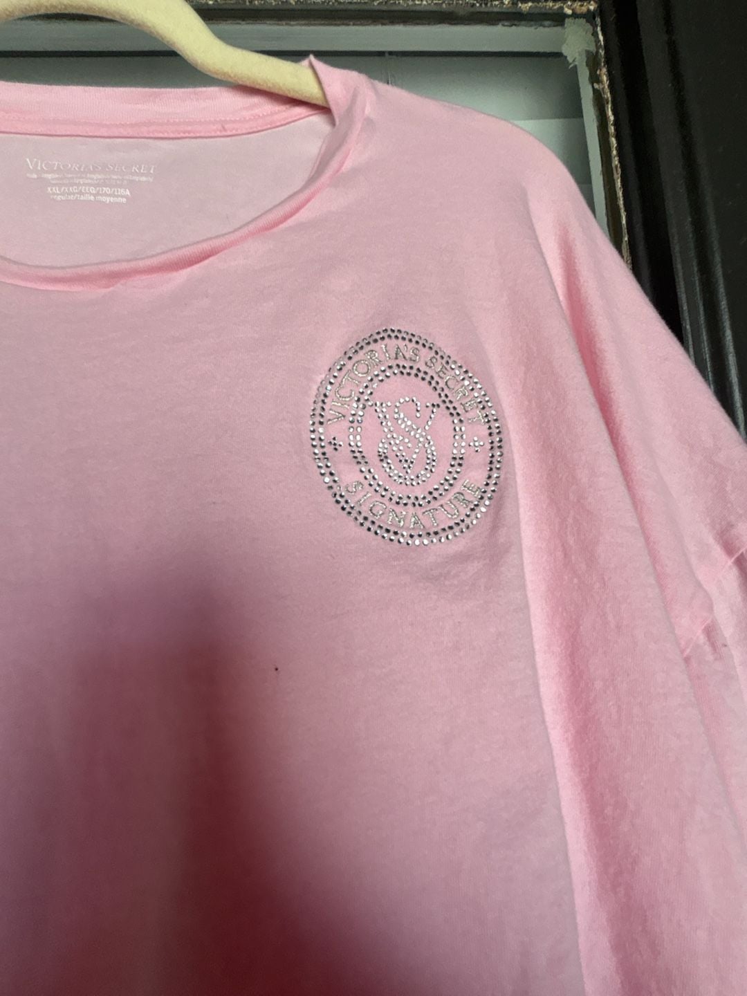 Victoria's Secret Pink Striped Long Sleeve and Pant Pajama Set with Signature Logo 5