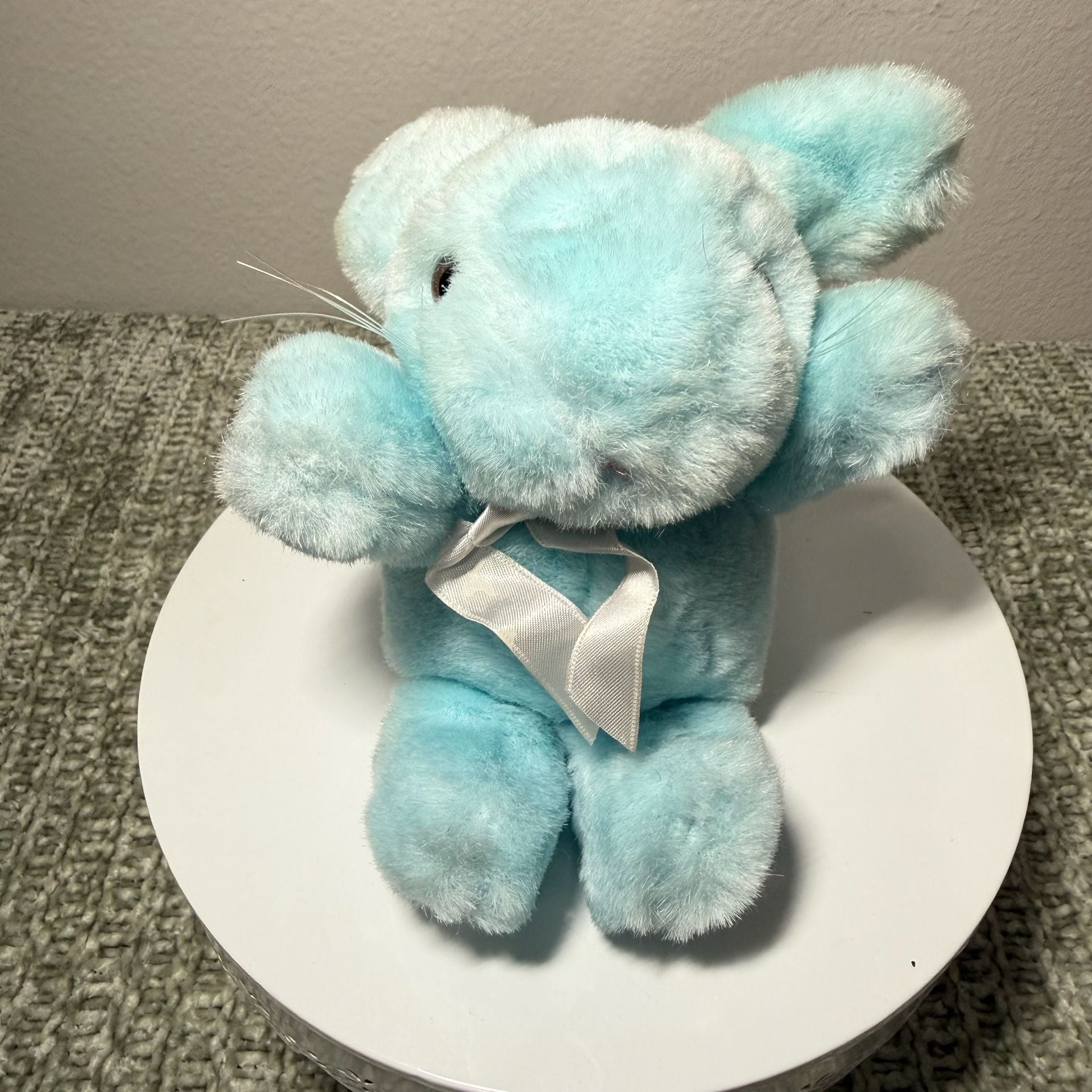 VTG 1985 Love Land Blue Bunny Rabbit Plush Stuffed Animal 1