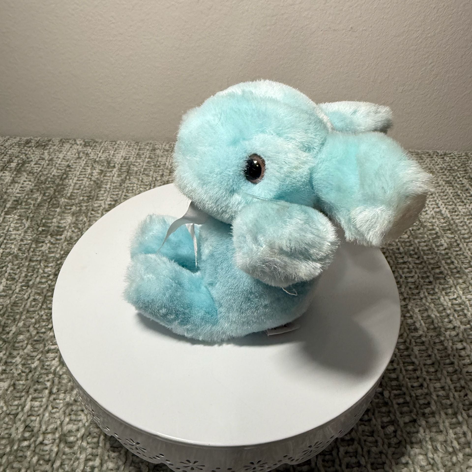 VTG 1985 Love Land Blue Bunny Rabbit Plush Stuffed Animal 2