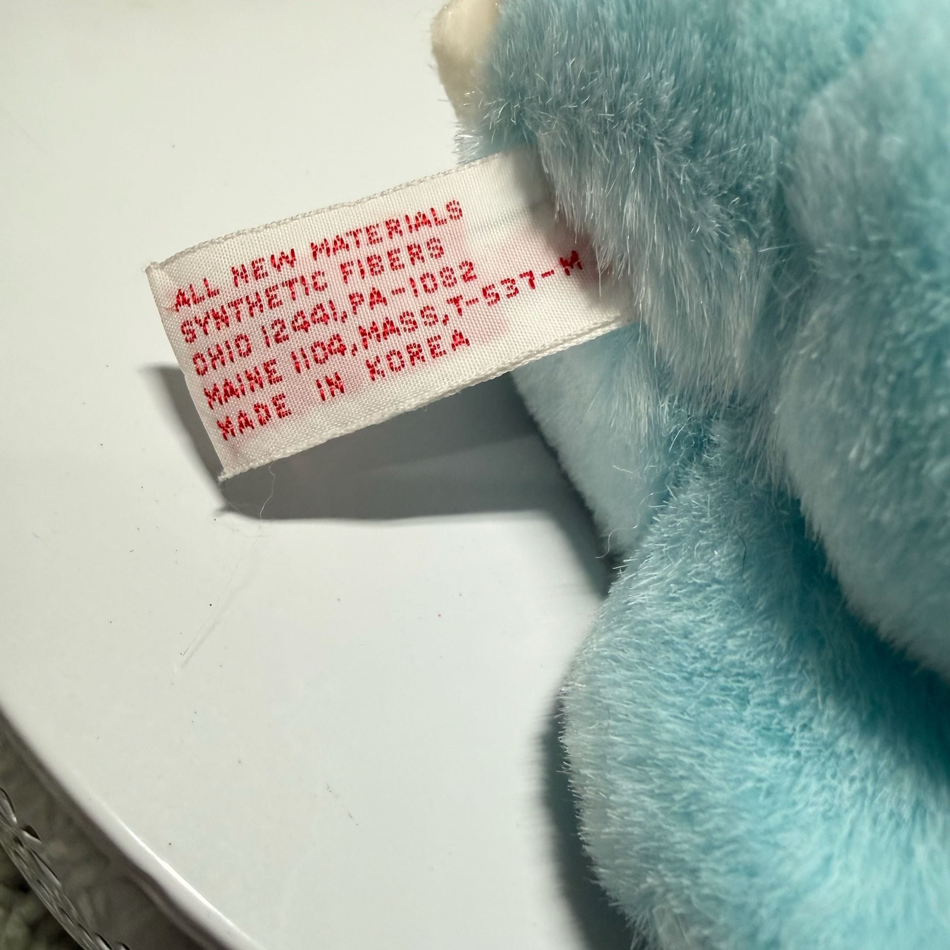 VTG 1985 Love Land Blue Bunny Rabbit Plush Stuffed Animal 7