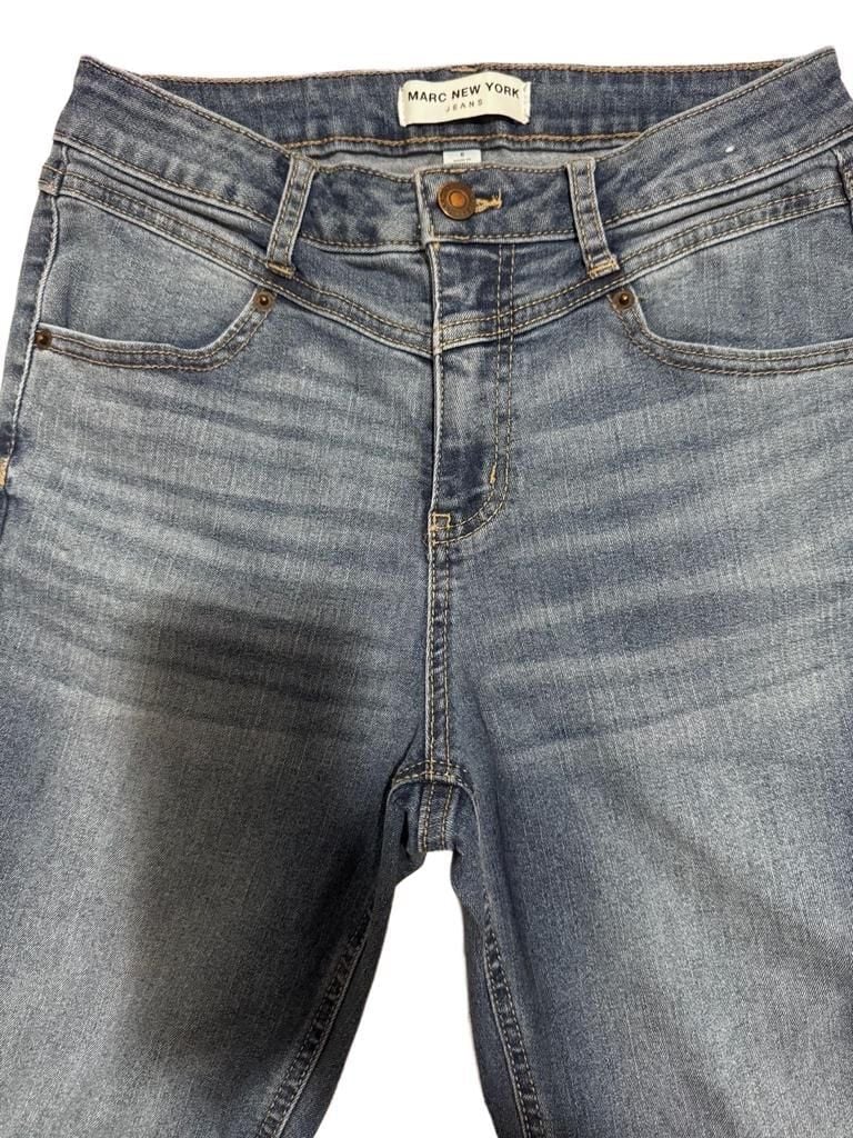 Marc New York Jeans Women's Blue Denim Mid-Rise Slim Fit Jeans Size 6 3