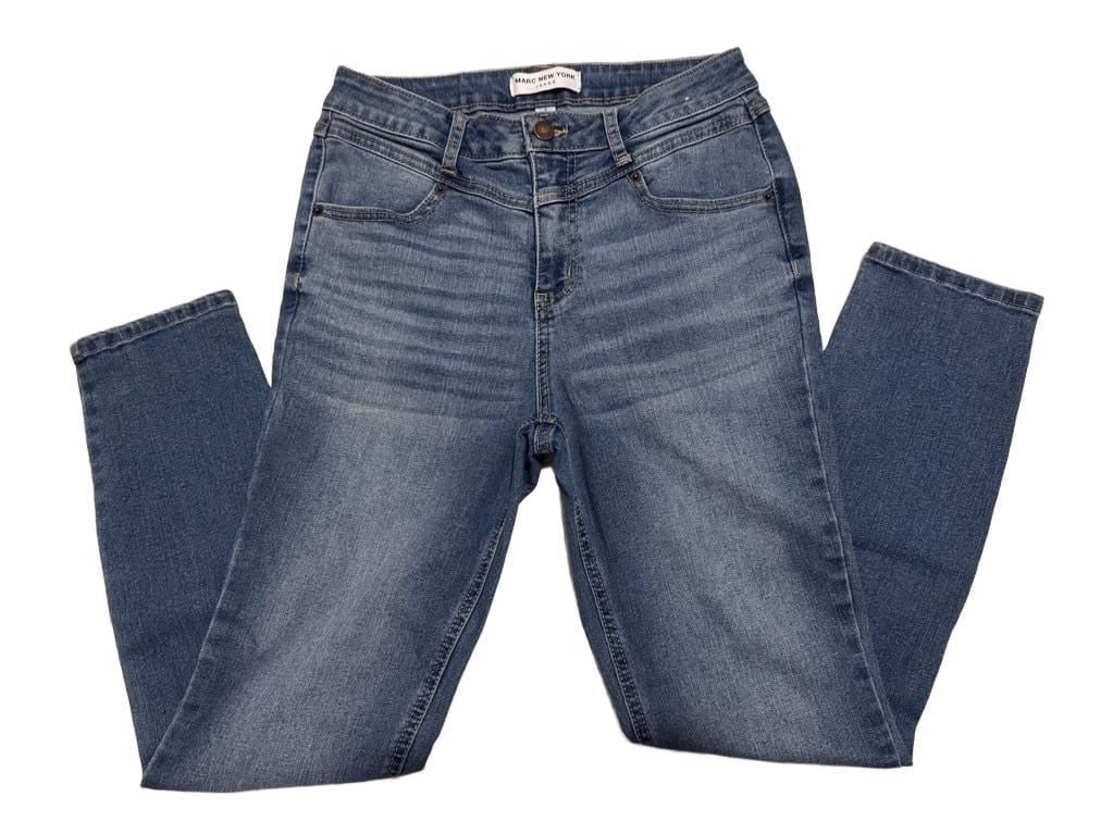Marc New York Jeans Women's Blue Denim Mid-Rise Slim Fit Jeans Size 6 2
