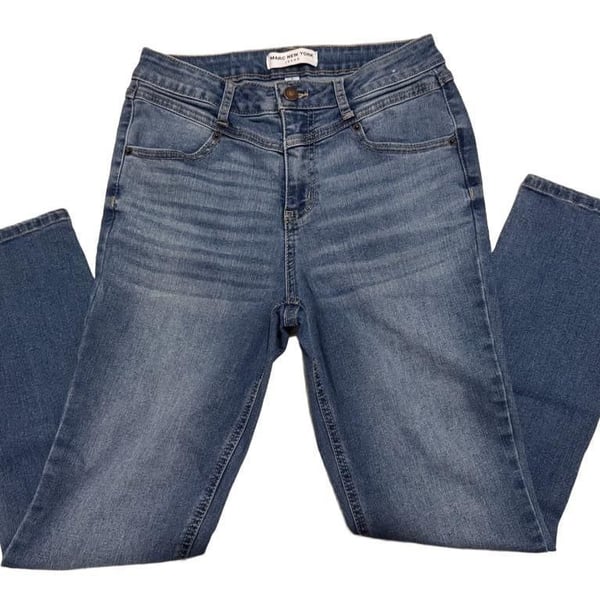 Marc New York Jeans Women's Blue Denim Mid-Rise Slim Fit Jeans Size 6