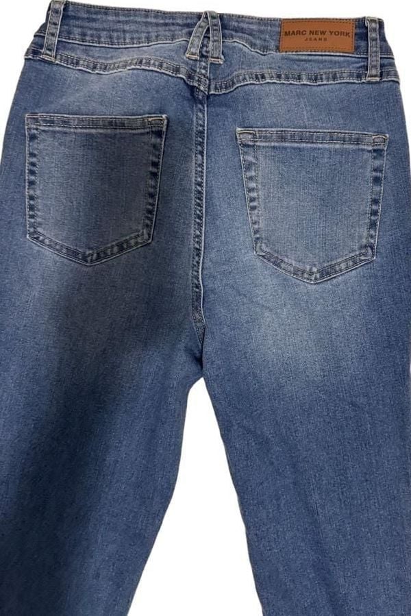 Marc New York Jeans Women's Blue Denim Mid-Rise Slim Fit Jeans Size 6 4