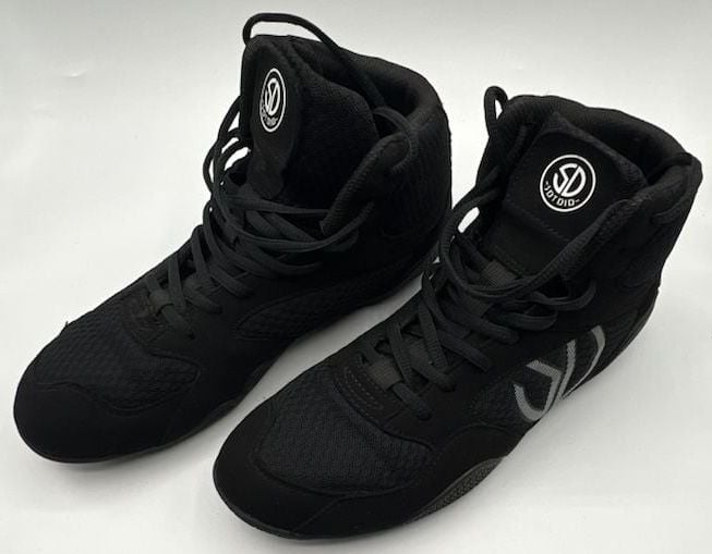 Sdtdid Men's Professional Wrestling and Boxing Shoes, High-Top Combat Sneakers in Black 2