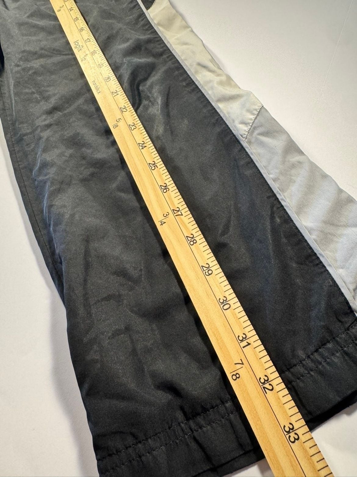 Nike Vintage Two-Tone Lined Athletic Track Pants Black/Grey 5