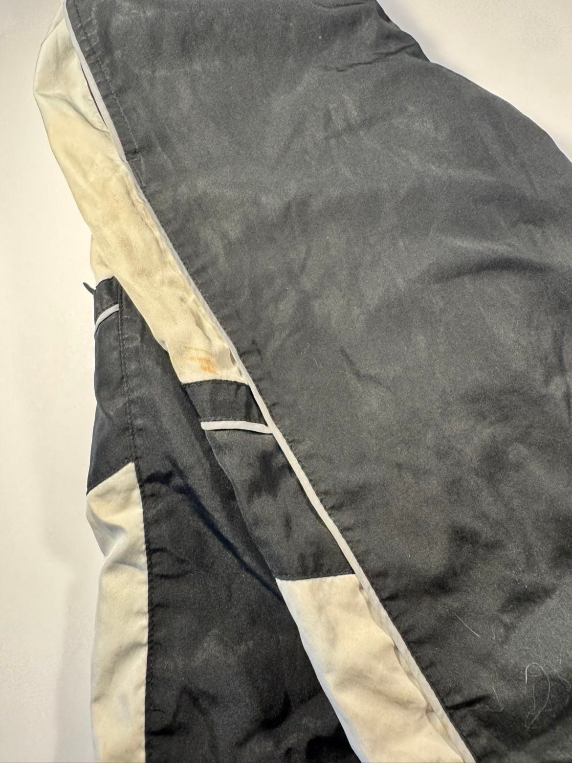 Nike Vintage Two-Tone Lined Athletic Track Pants Black/Grey 7