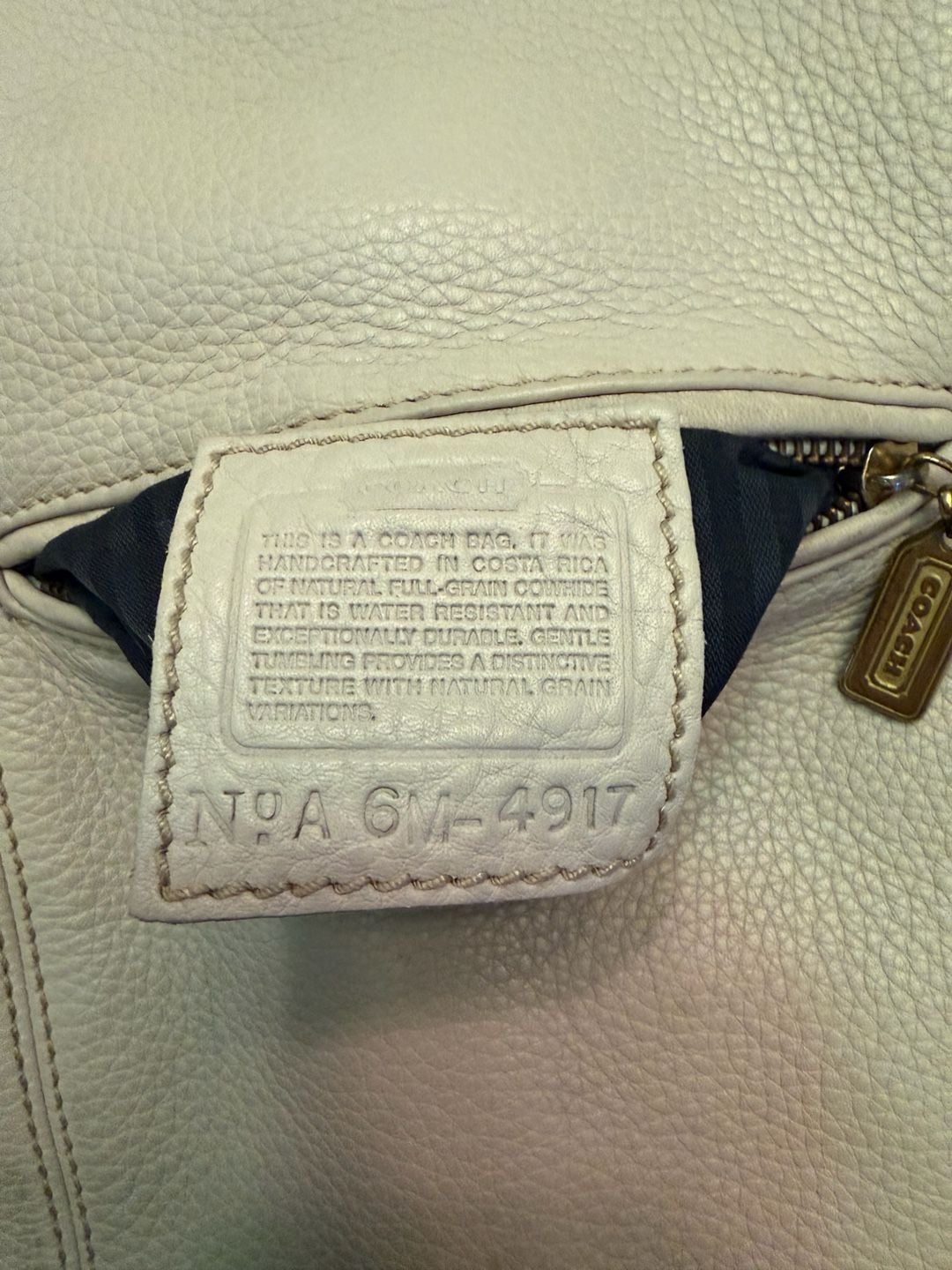 Vintage COACH Sonoma Flatpack Bag in Natural Grain Leather (Style 4917) 6