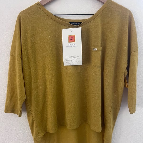 Obey Propaganda Women's Linen Blend Tshirt Top S Deadstock Vintage