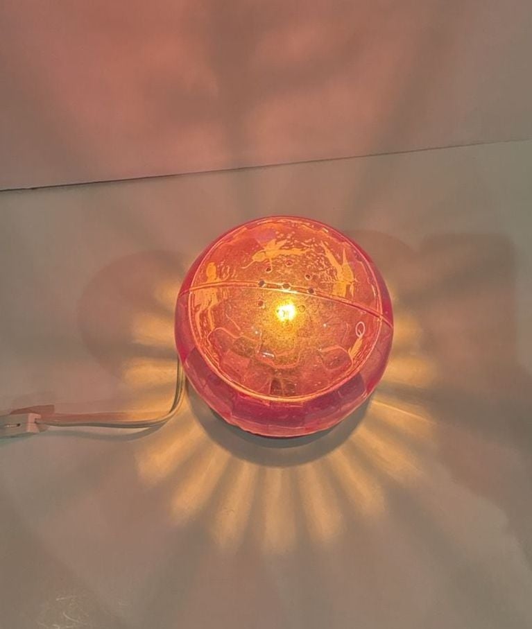 2005 Disney Tinker Bell Revolving Motion Disco Ball Night Light Lamp 3