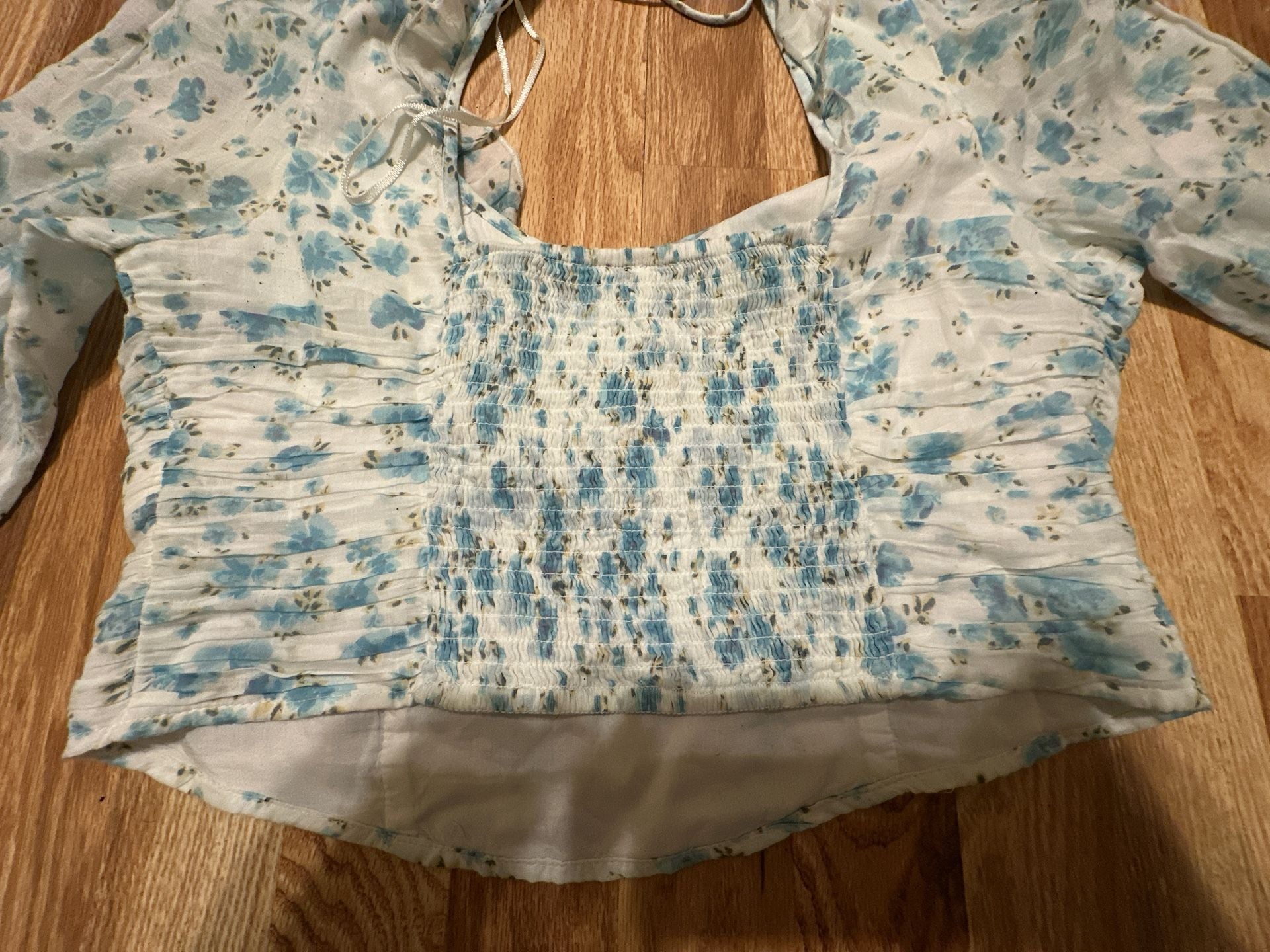 Free People Another Life Top Size L White combo NWT 10