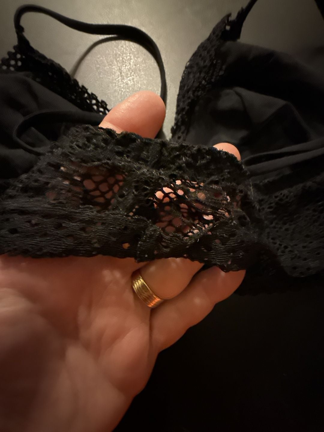 Victoria's Secret Black Lace Triangle Bralette 3