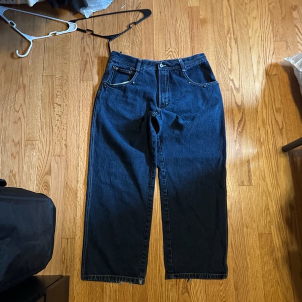 Southpole Men's Vintage Baggy Wide Leg Denim Jeans Dark Wash Size 38