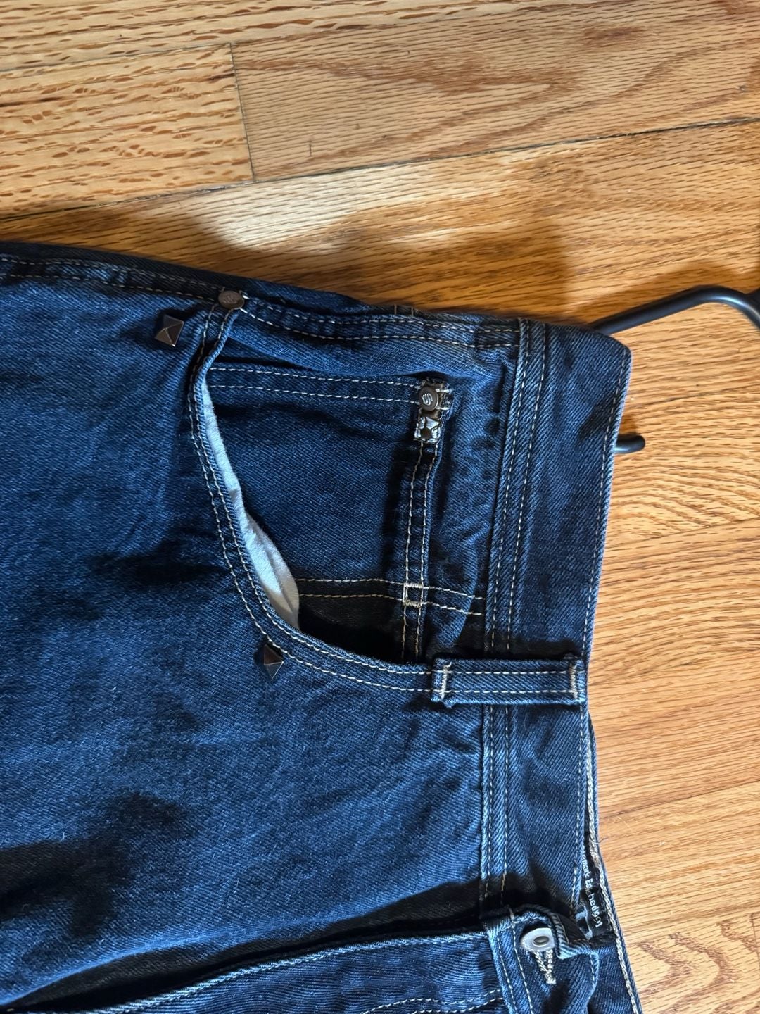 Southpole Men's Vintage Baggy Wide Leg Denim Jeans Dark Wash Size 38 4