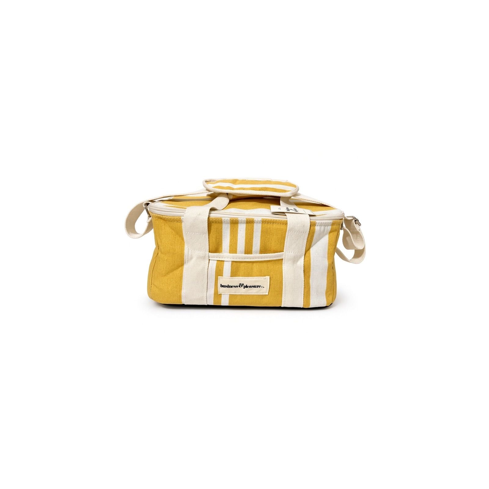 Business & Pleasure Co. The Premium Cooler Bag in Mimosa Yellow Stripe 4