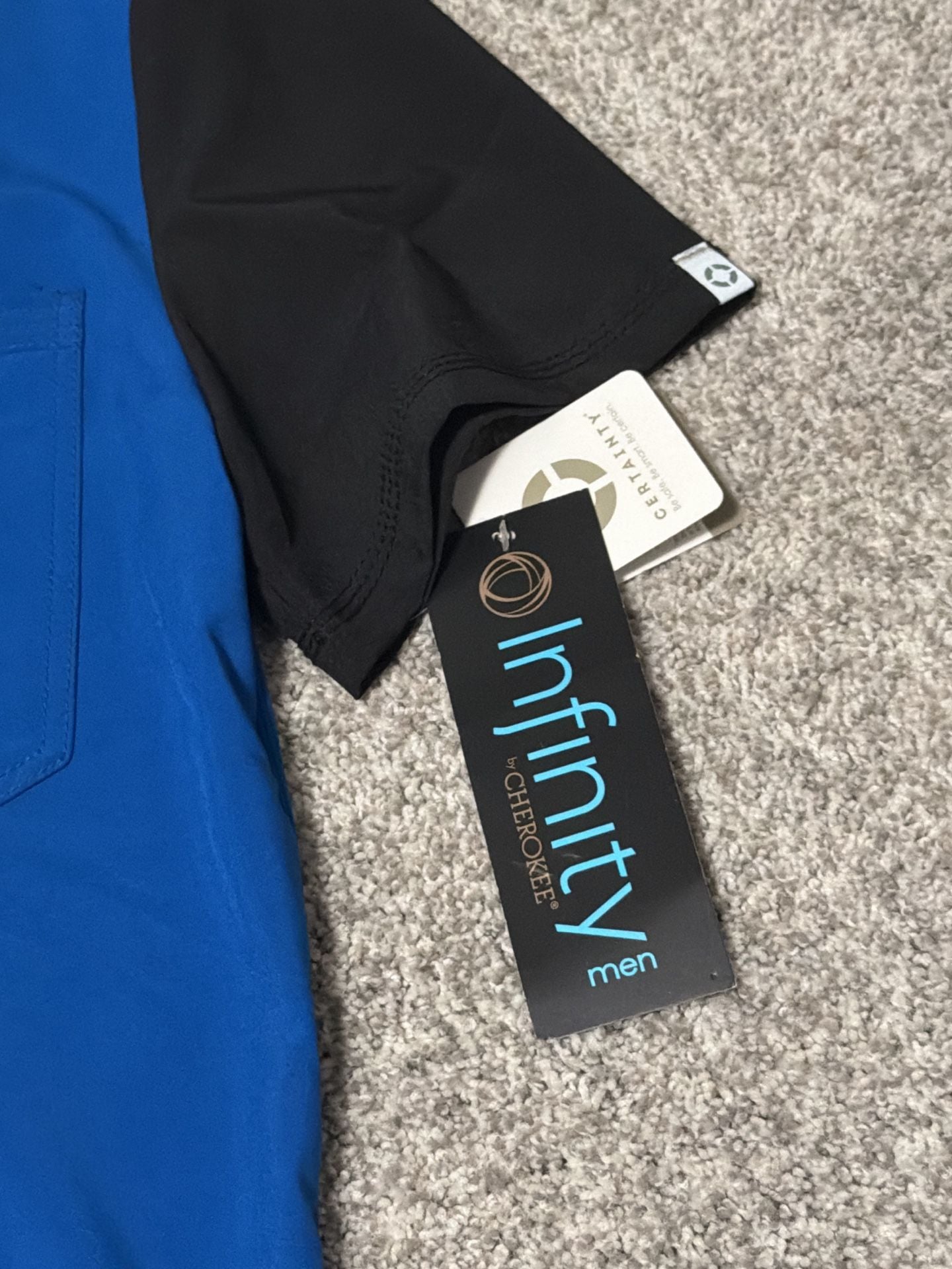 Men’s Cherokee Infinity CK630A Men's Colorblock Crew Neck Pocket T-Shirt 4