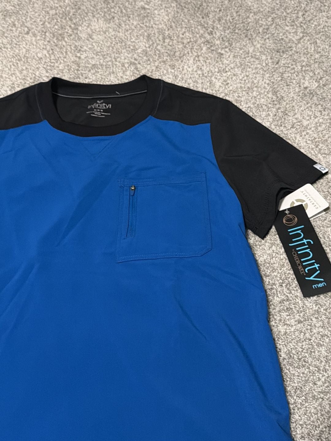 Men’s Cherokee Infinity CK630A Men's Colorblock Crew Neck Pocket T-Shirt 5