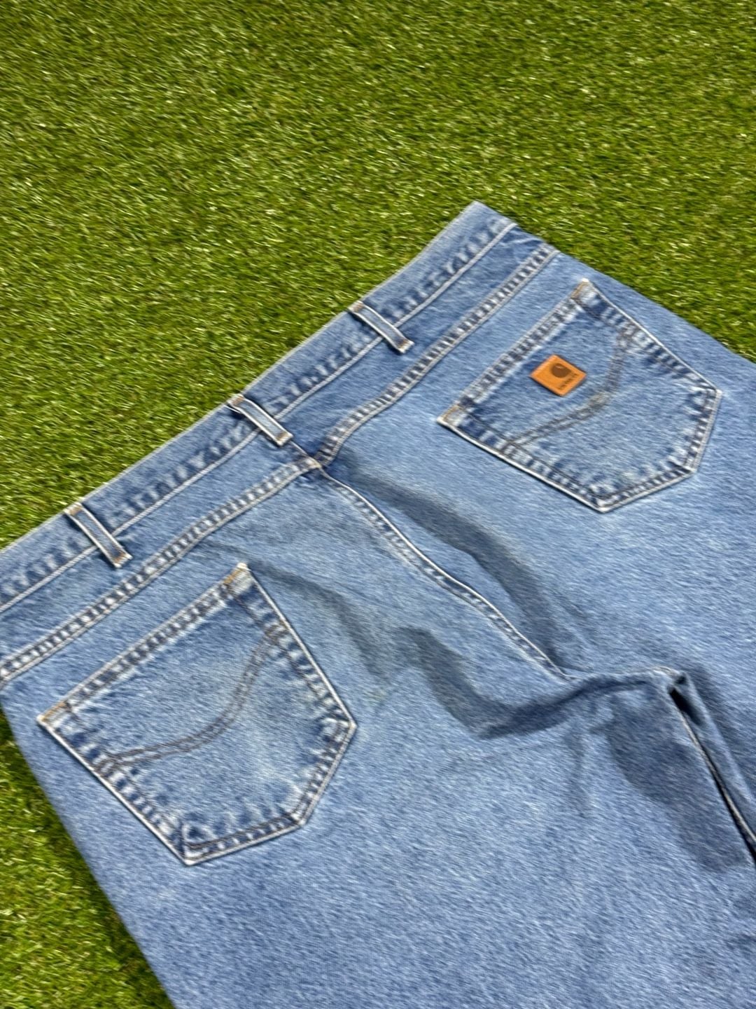 Carhartt Mens Jeans B17 STW Relaxed Fit Tapered Leg 100% Cotton Sz 46x30 (44x30) 2