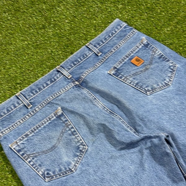 Carhartt Mens Jeans B17 STW Relaxed Fit Tapered Leg 100% Cotton Sz 46x30 (44x30)