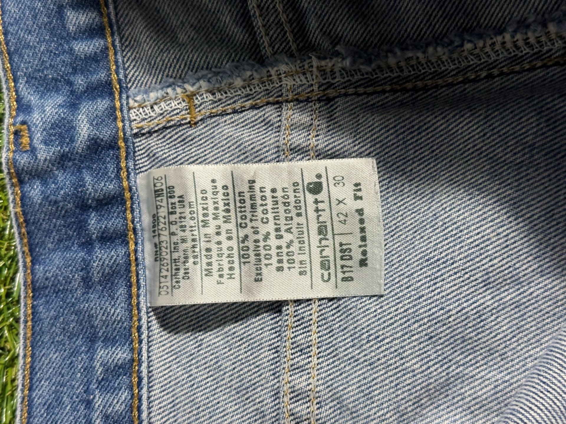 Carhartt Mens Jeans B17 STW Relaxed Fit Tapered Leg 100% Cotton Sz 46x30 (44x30) 6