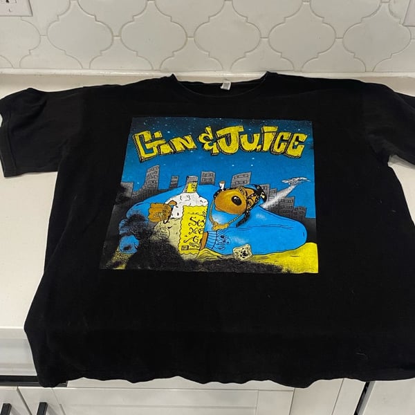 Snoop Dogg Gin & Juice Death Row Records Graphic T-Shirt