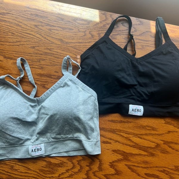 Aeropostale Womens Adjustable Strap Bralette, 1X, 2-Pack