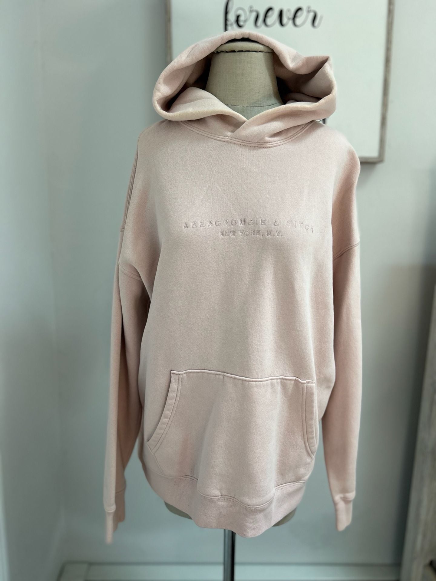 Abercrombie & Fitch Soft A&F Fleece Relaxed Hoodie in Light Pink 2