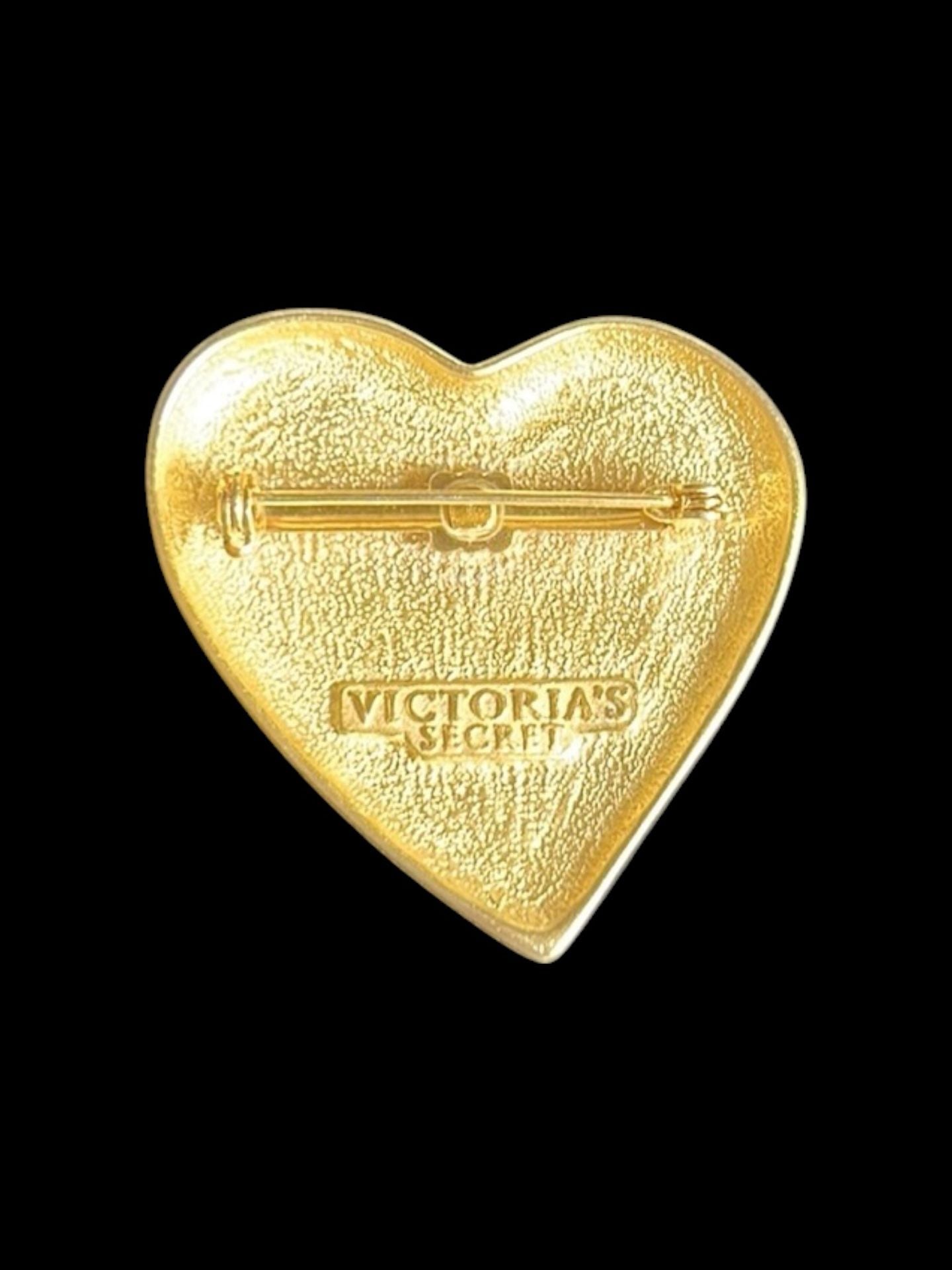 Victoria's Secret Vintage Gold-Tone Heart Brooch Pin 3