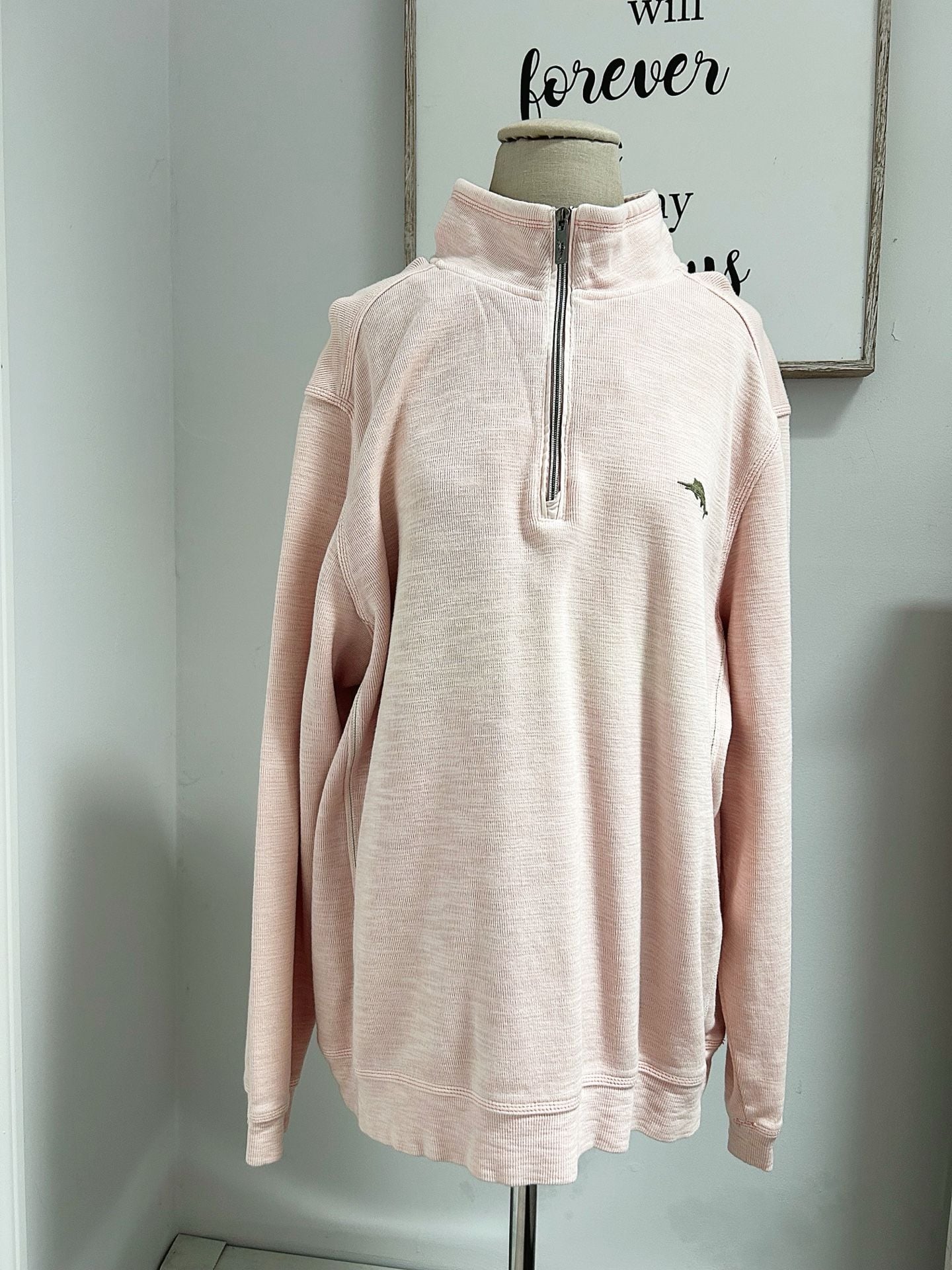 Tommy Bahama Tobago Bay Half-Zip Pullover Sweatshirt in Pink 2