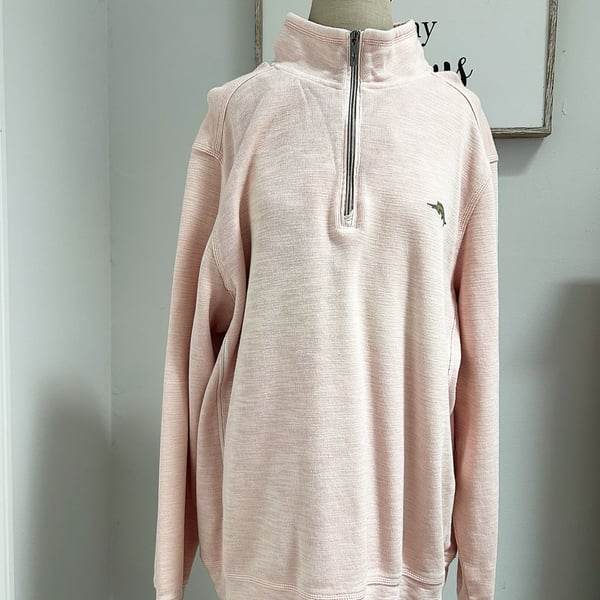 Tommy Bahama Tobago Bay Half-Zip Pullover Sweatshirt in Pink