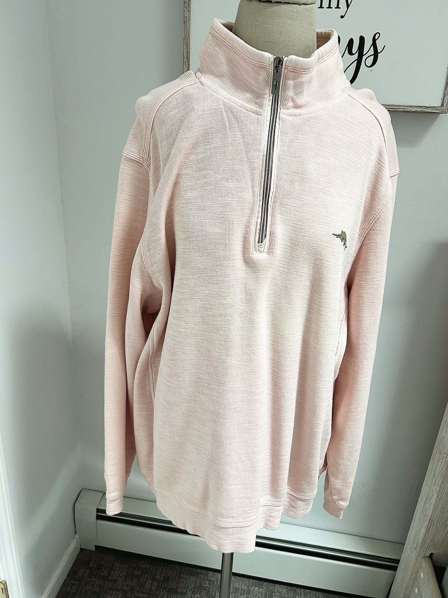 Tommy Bahama Tobago Bay Half-Zip Pullover Sweatshirt in Pink 3