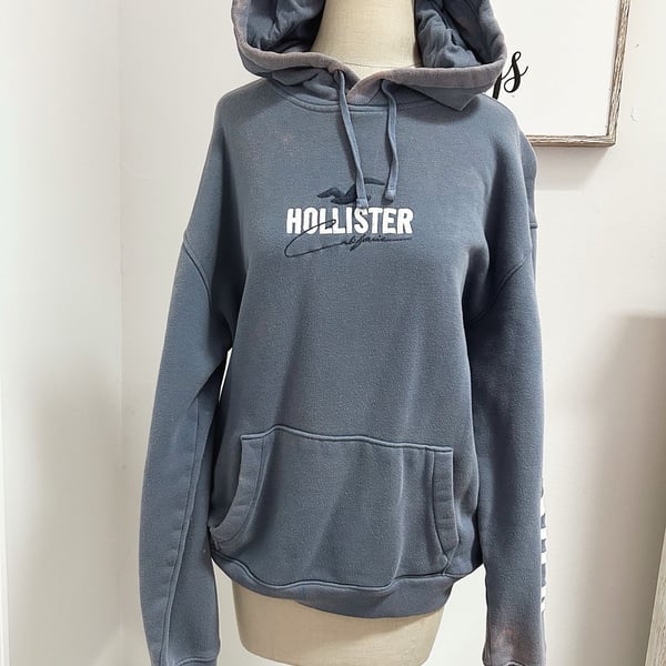 Hollister California Blue Pullover Hoodie with Logo