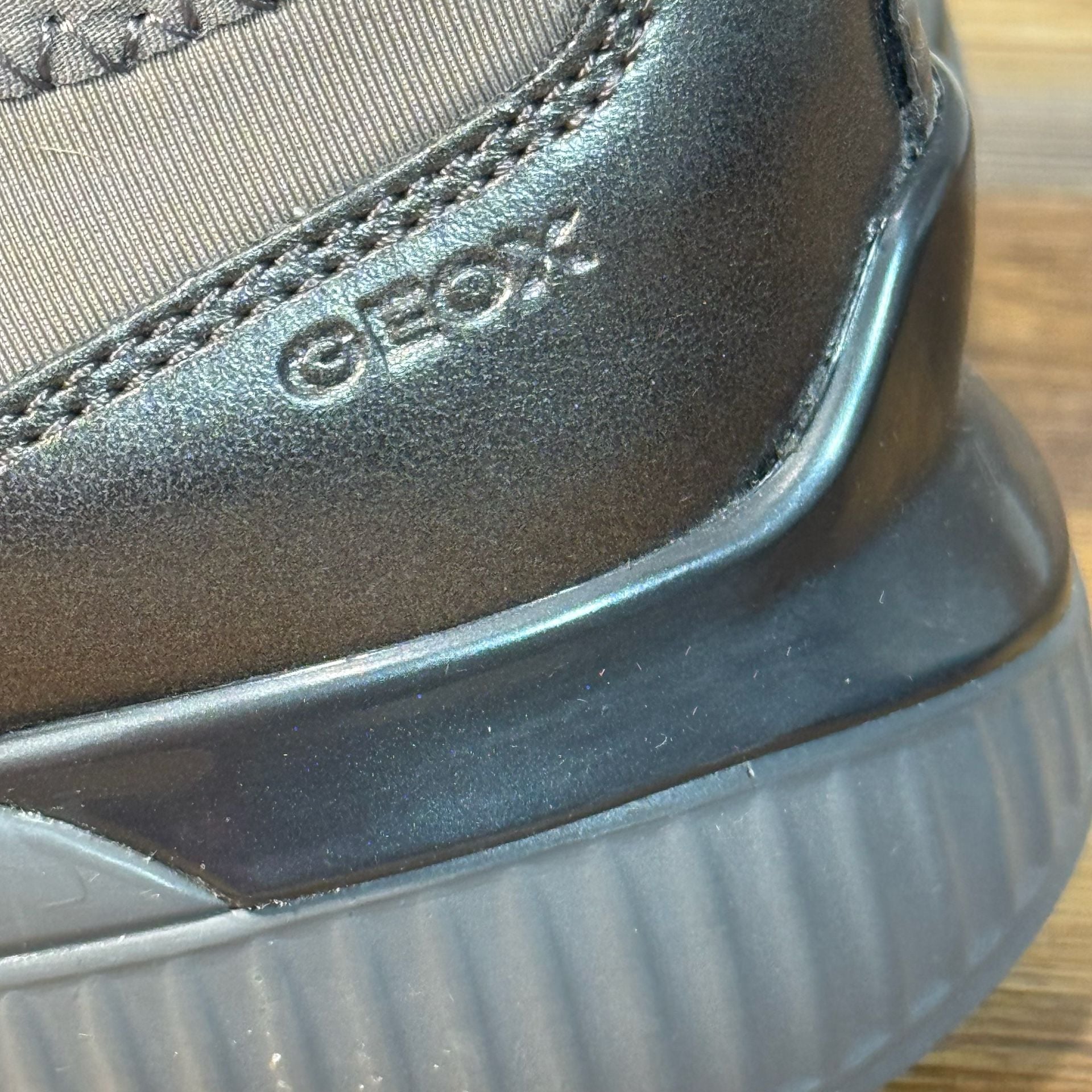 NEW Geox Respira Women’s 7 Gray Rhinestone Embellished Slip On Sneakers Bling 4