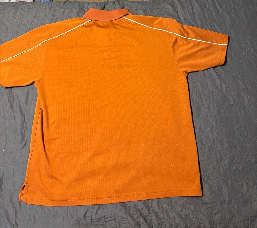 PGA Tour Texas Longhorns Orange Performance Golf Polo Shirt Men's XL 5