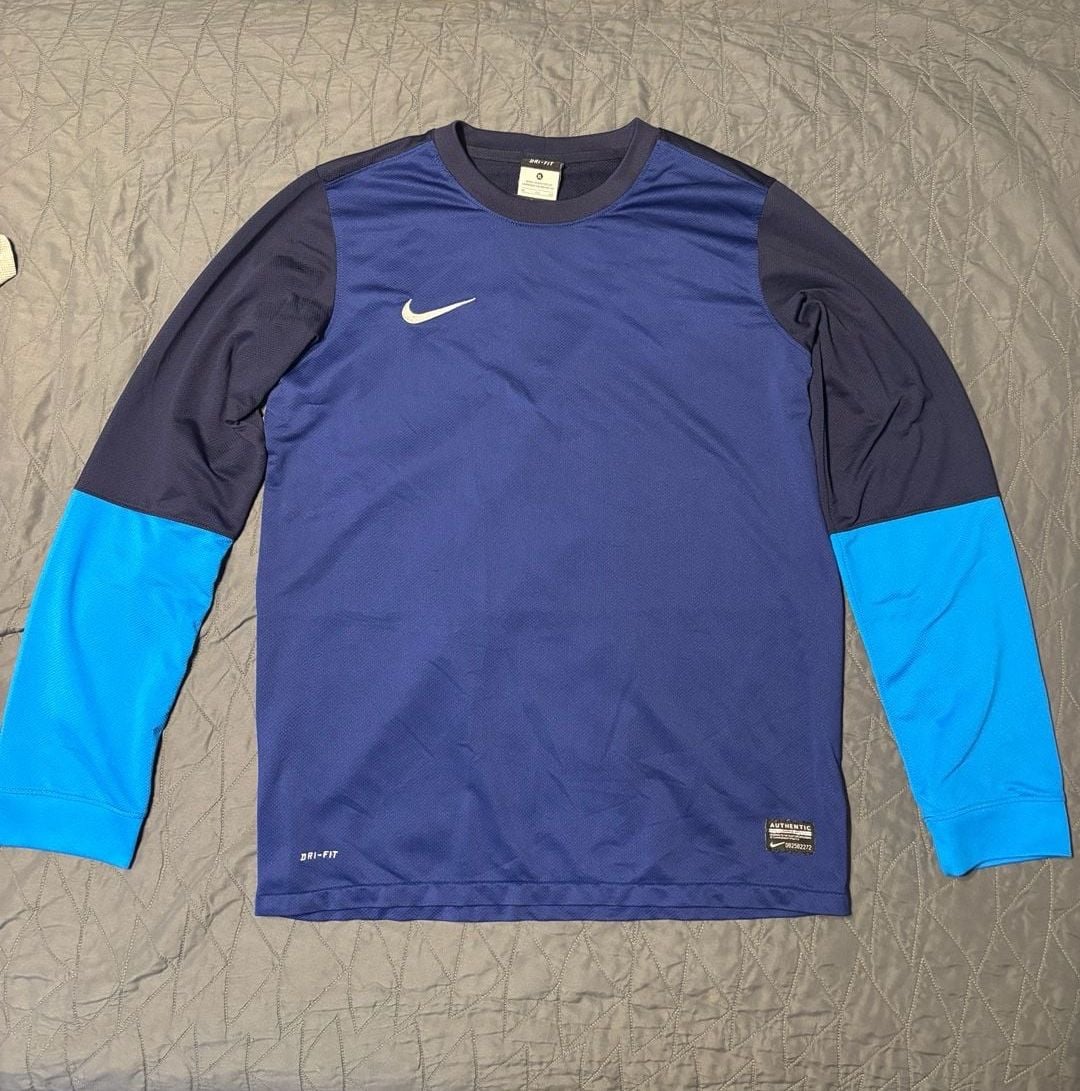 Nike Dri-Fit Authentic Long Sleeve Goalkeeper Style Jersey Men’s XL Blue 2