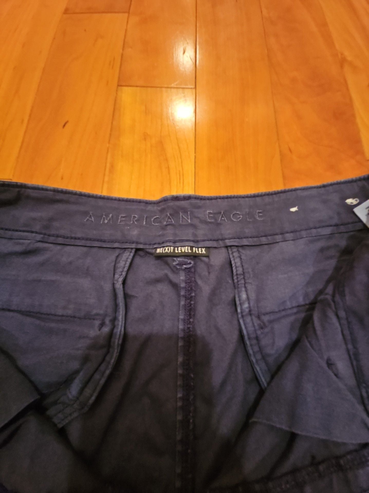 American Eagle Ne(x)t Level Flex Men's Chino Shorts Navy Blue Size 34 3