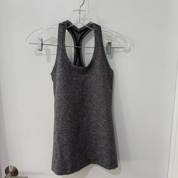 Lululemon Athletica Heathered Grey Racerback Athletic Tank Top