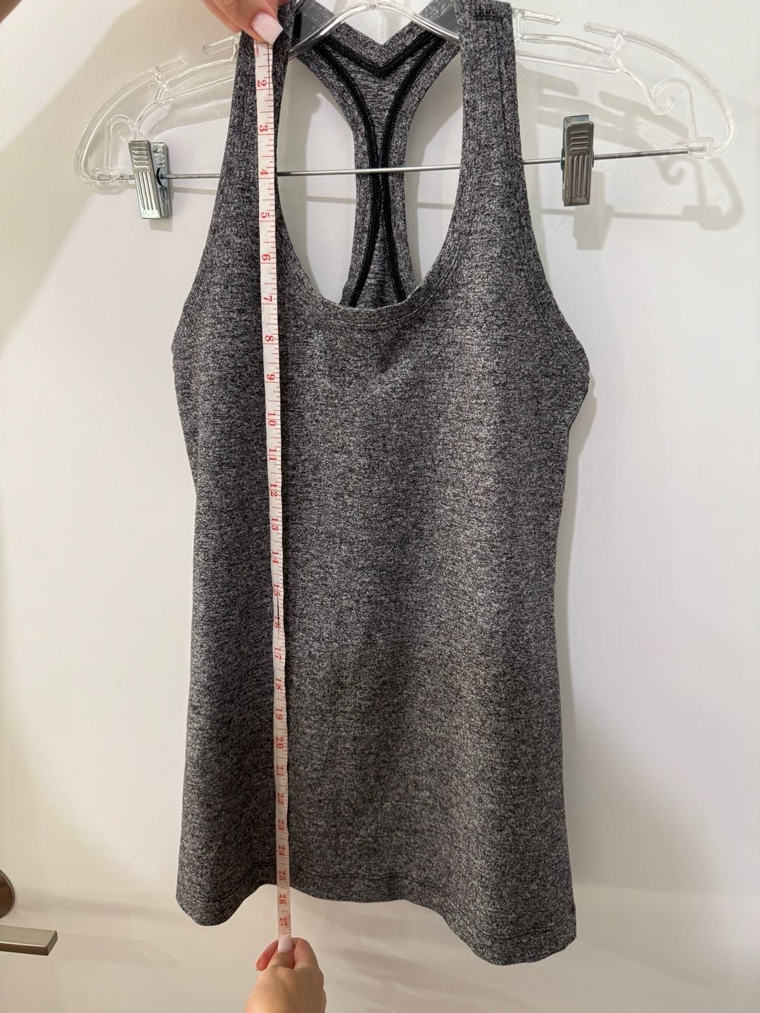 Lululemon Athletica Heathered Grey Racerback Athletic Tank Top 5