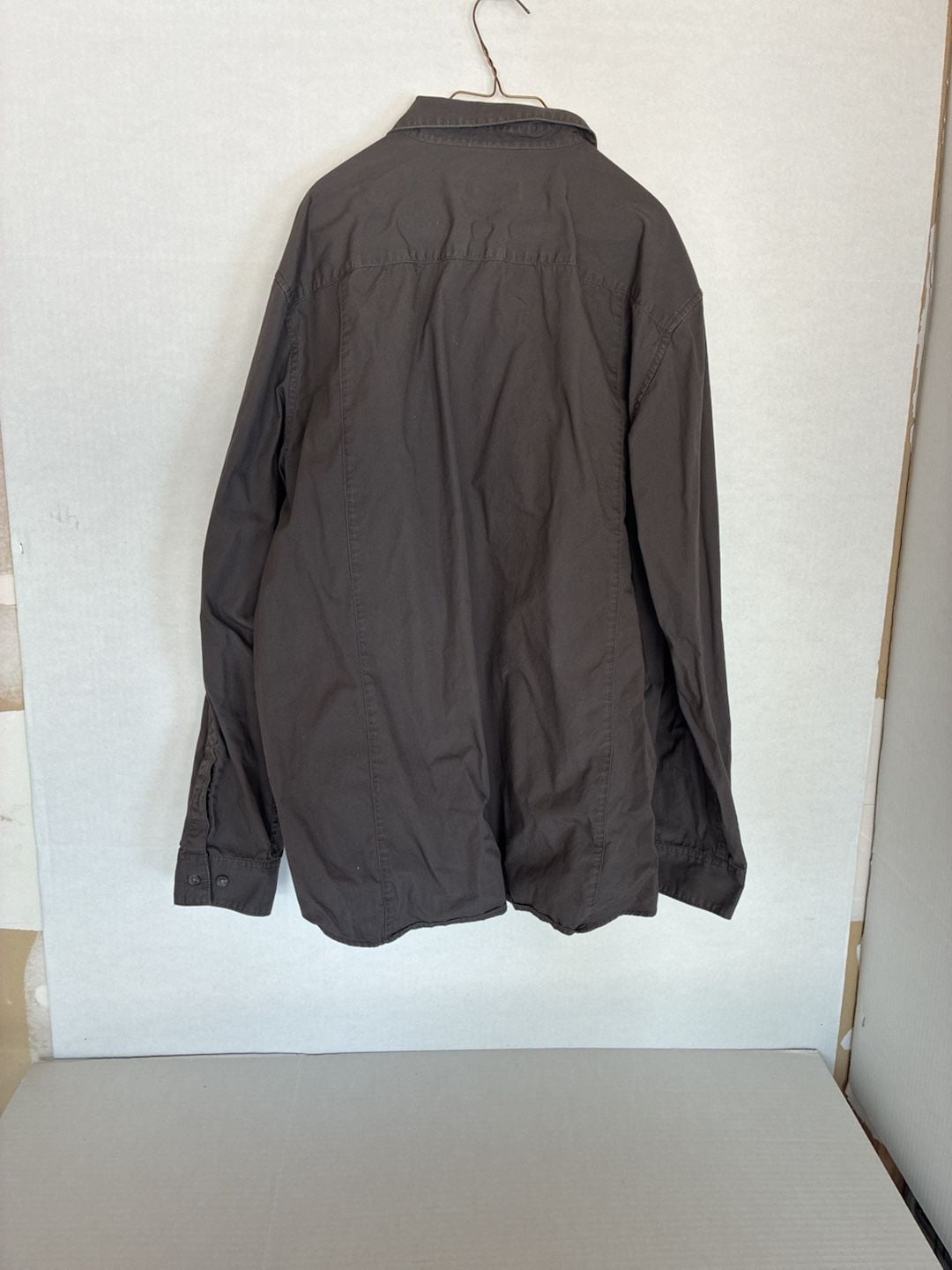 Calvin Klein Men's Long Sleeve Button Down Utility Shirt in Dark Brown 4