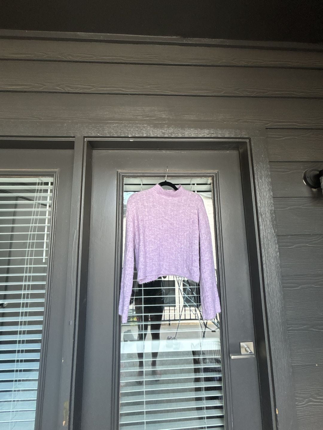 Jessica Simpson Lavender Cropped Cable Knit Mock Neck Sweater Style ST20338 2