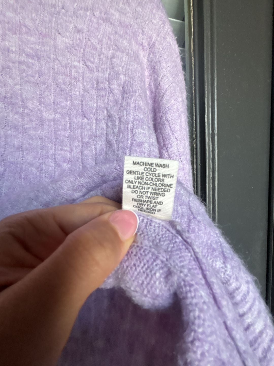 Jessica Simpson Lavender Cropped Cable Knit Mock Neck Sweater Style ST20338 5