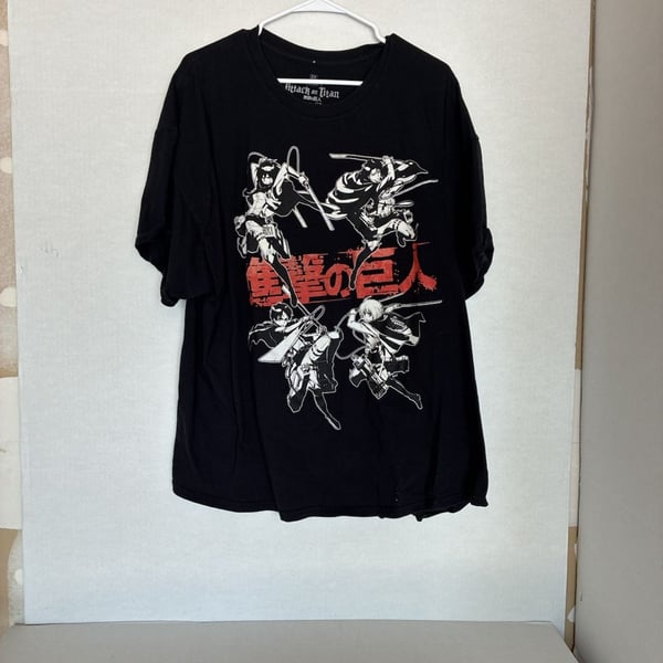 Attack on Titan Season 2 Anime Graphic Black T-Shirt