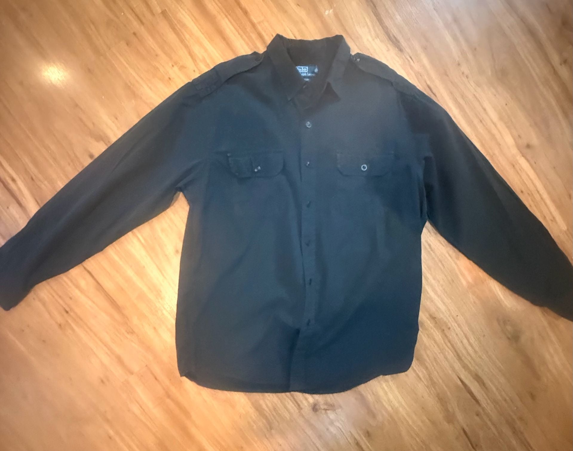 Polo by Ralph Lauren Classic Fit Long Sleeve Military Style Shirt with Epaulets 3