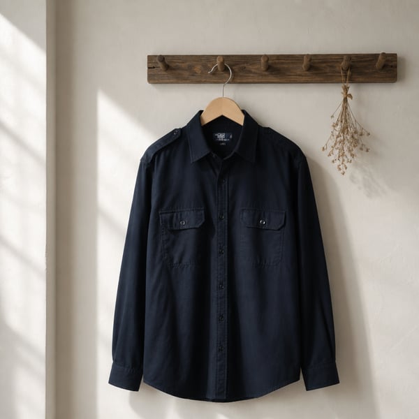 Polo by Ralph Lauren Classic Fit Long Sleeve Military Style Shirt with Epaulets